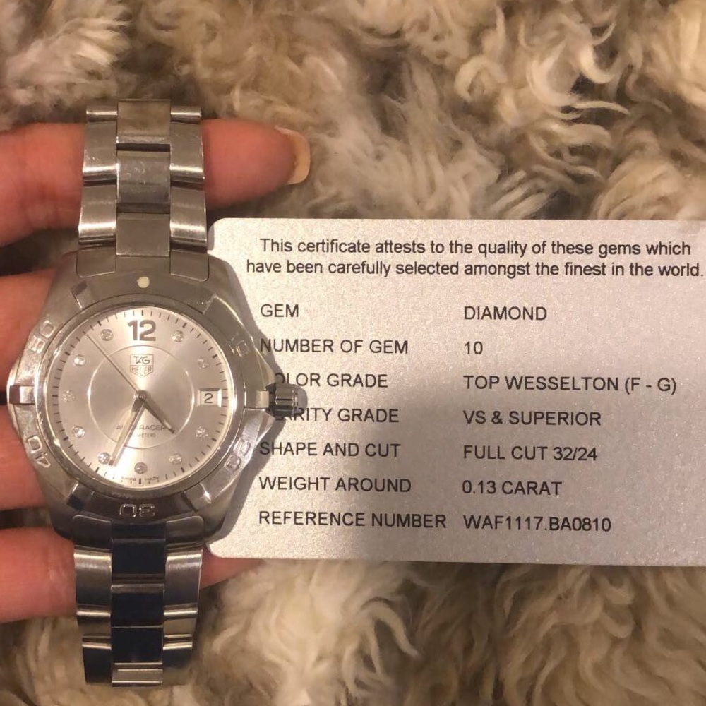 Tag Heuer Aquaracer Silver Diamond Dial